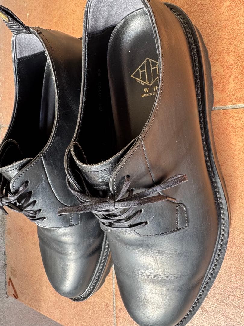 WH ダブルエイチ ヒロシツボウチ×干場義雅 プレーントゥWHS-0010G