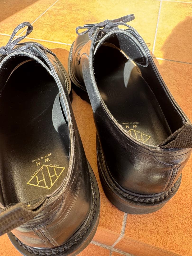 WH ダブルエイチ ヒロシツボウチ×干場義雅 プレーントゥWHS-0010G