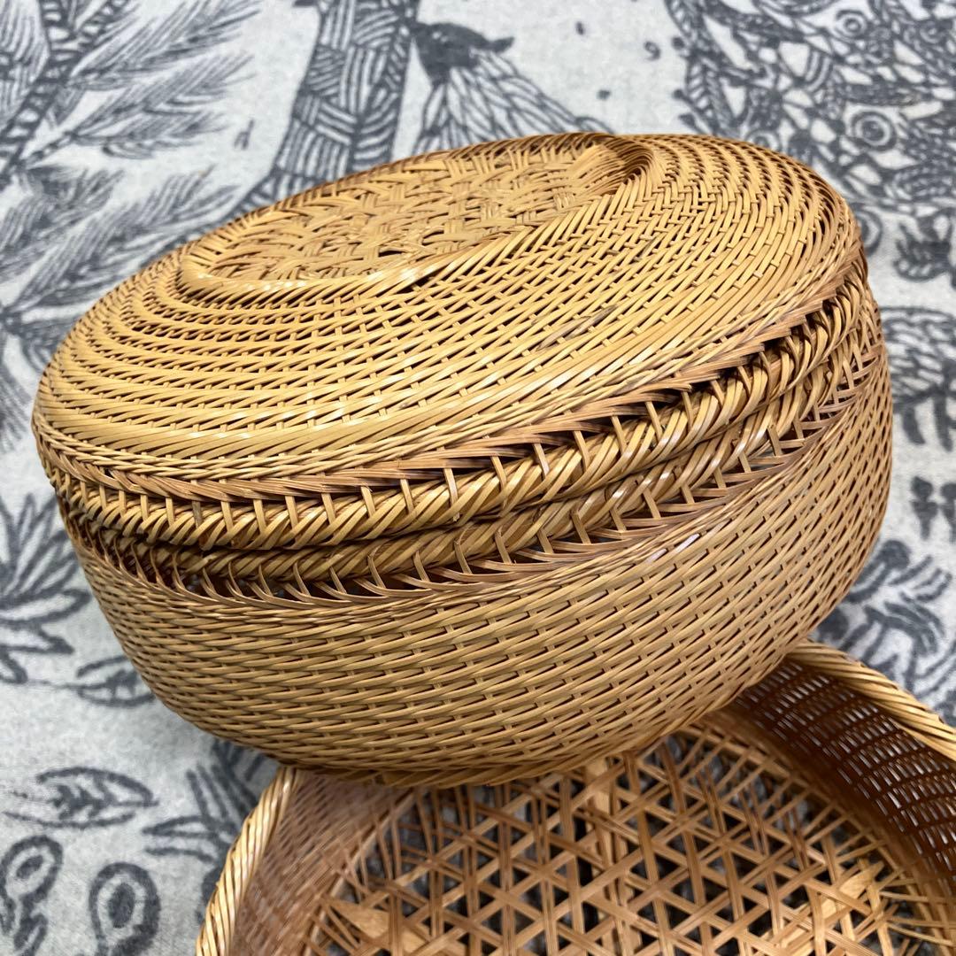 竹細工 ３段籠 職人技