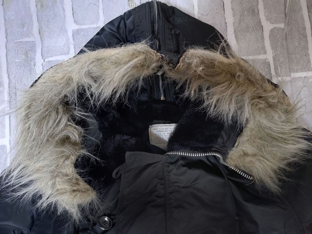 【Mサイズ】【希少ブラック】【N-2B】【アルファ】【ビンテージ美品】USA製