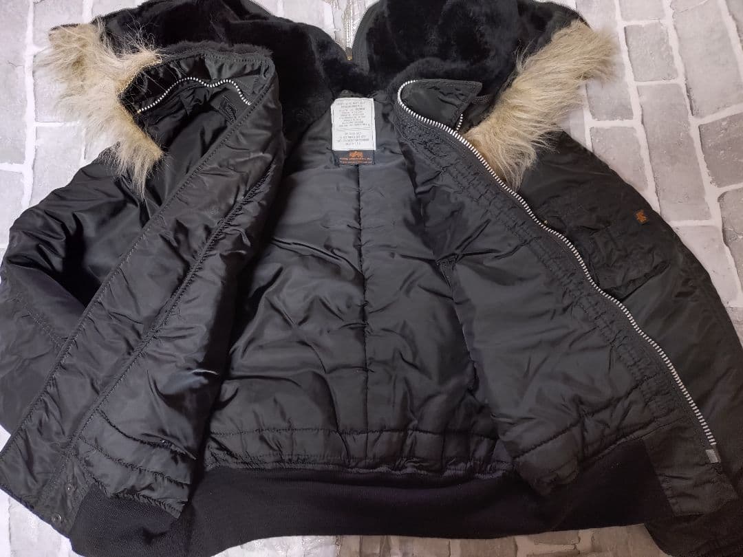 【Mサイズ】【希少ブラック】【N-2B】【アルファ】【ビンテージ美品】USA製