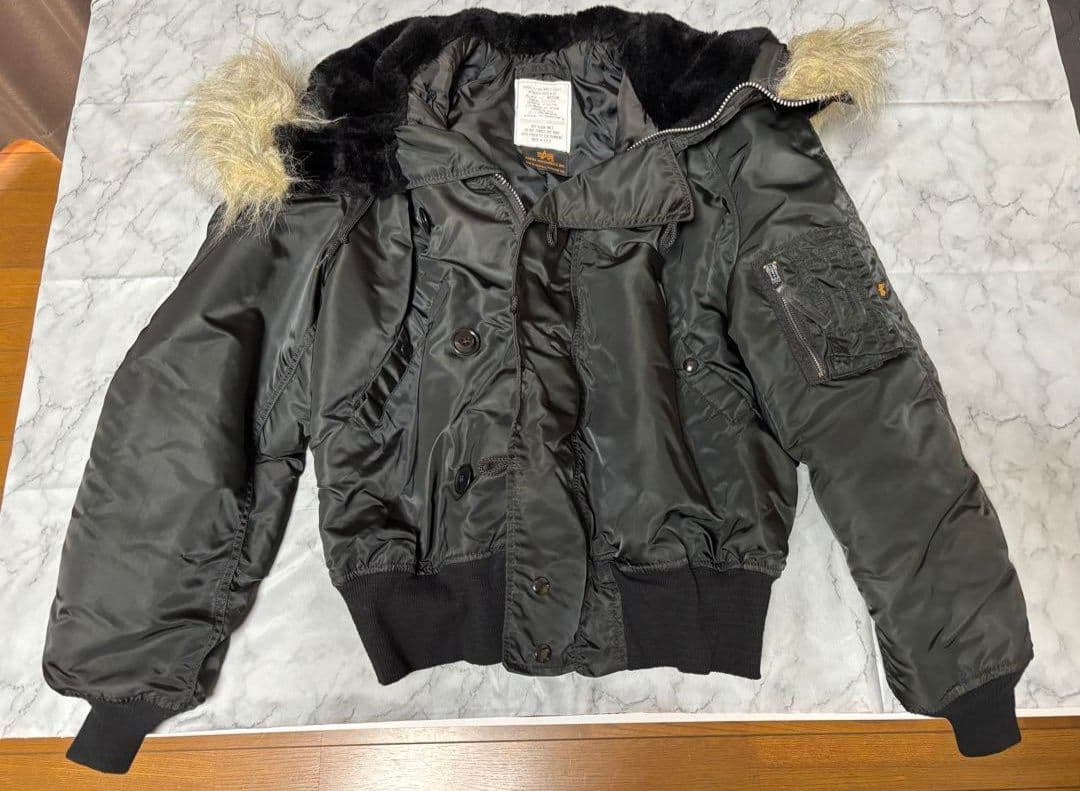 【Mサイズ】【希少ブラック】【N-2B】【アルファ】【ビンテージ美品】USA製