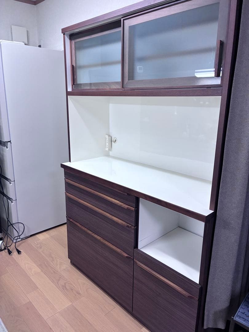 W1200食器棚 スライドカウンター付き