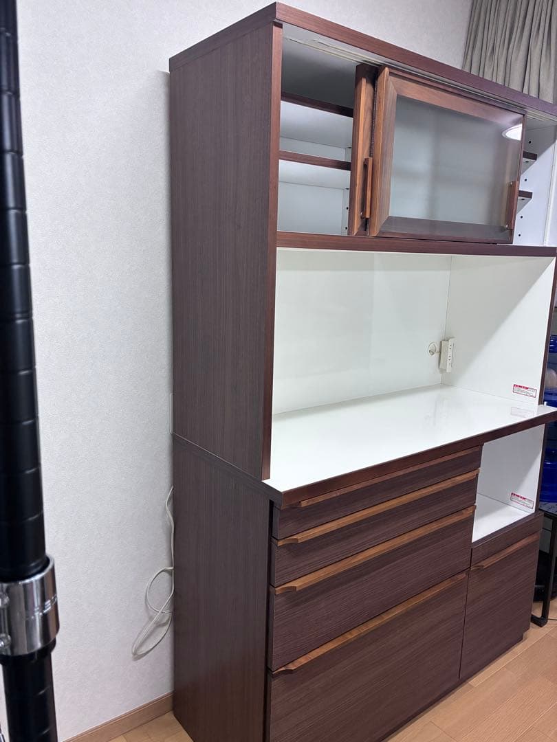 W1200食器棚 スライドカウンター付き