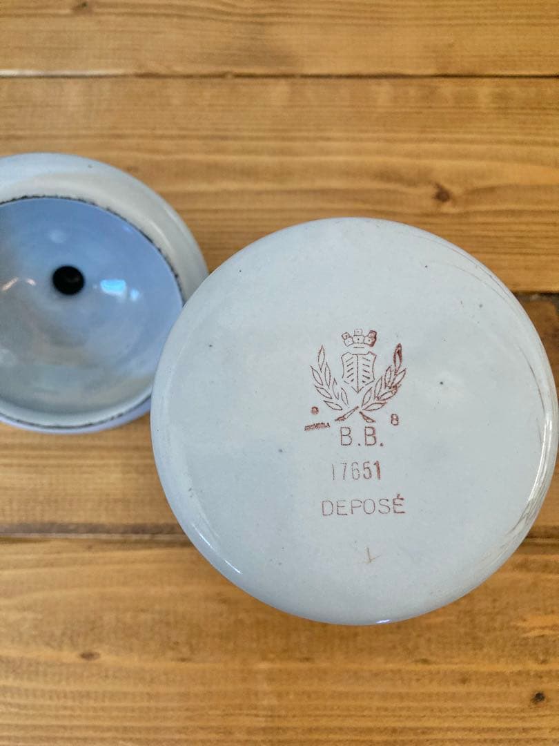 アンティーク　BB社　ホーローキャニスター