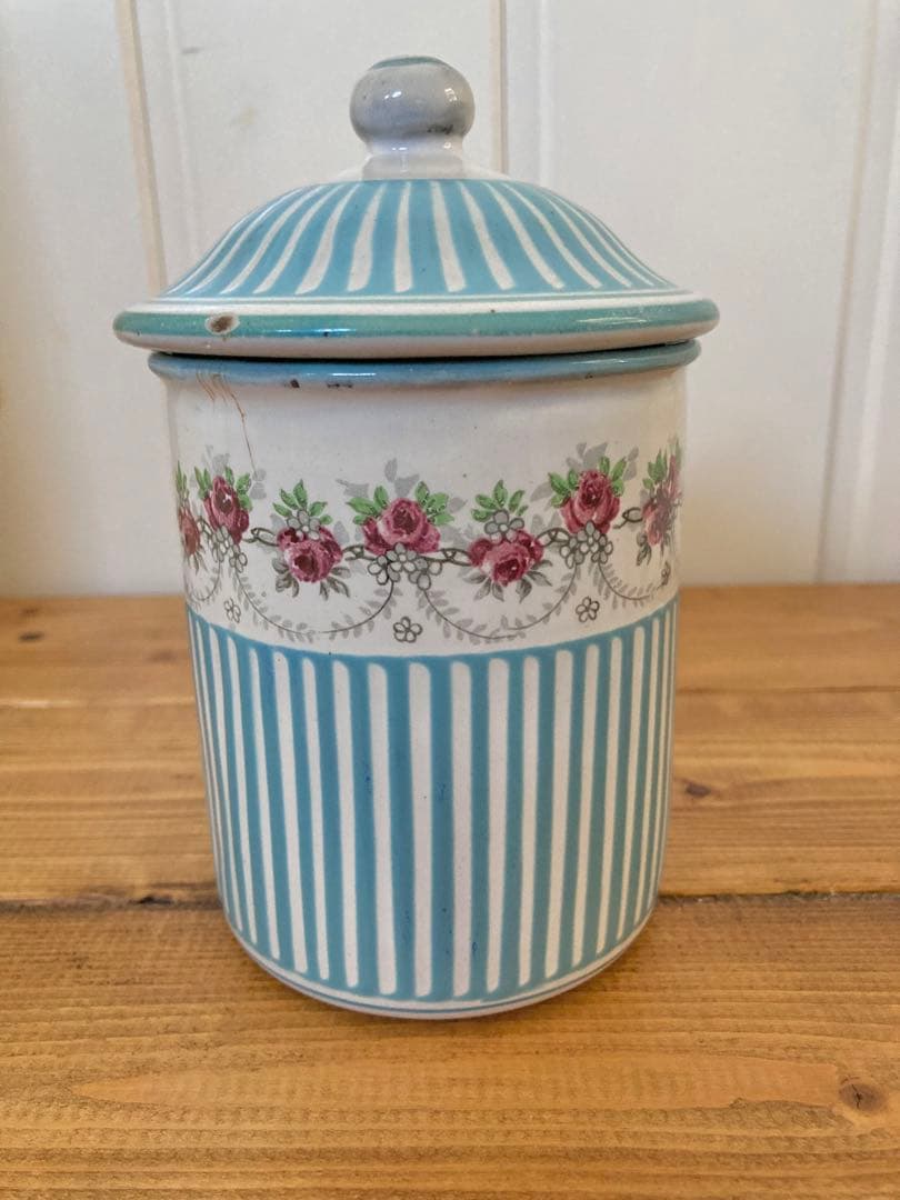 アンティーク　BB社　ホーローキャニスター