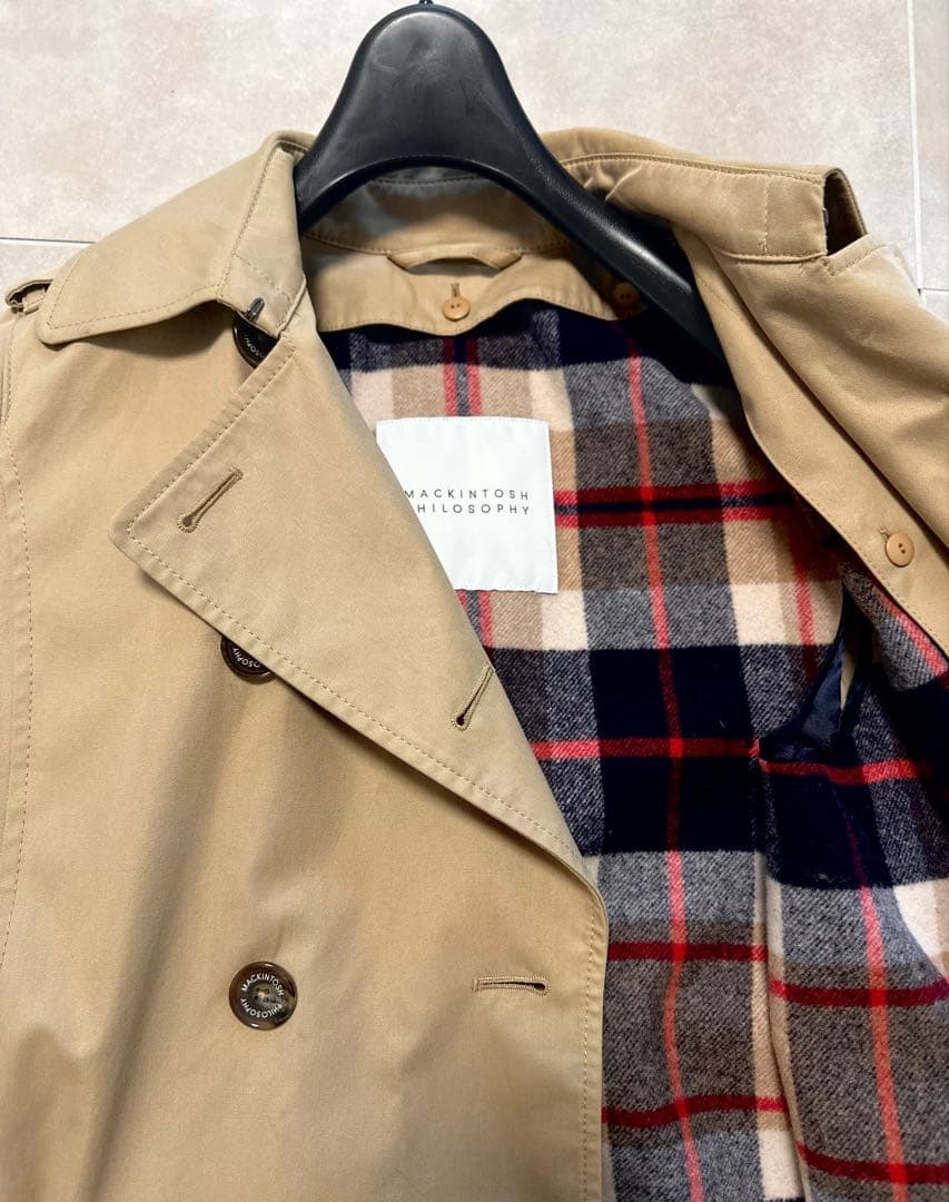 マッキントッシュフィロソフィー ベージュ 定番トレンチコート ライナー付き 36
