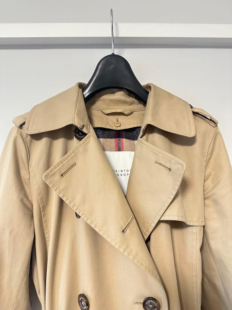 マッキントッシュフィロソフィー ベージュ 定番トレンチコート ライナー付き 36