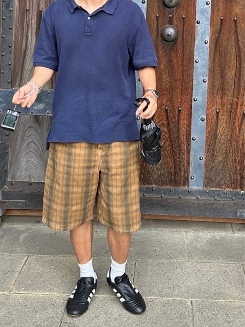 <値下げ>STUSSY BIG OL' SHORT CANVAS PLAID