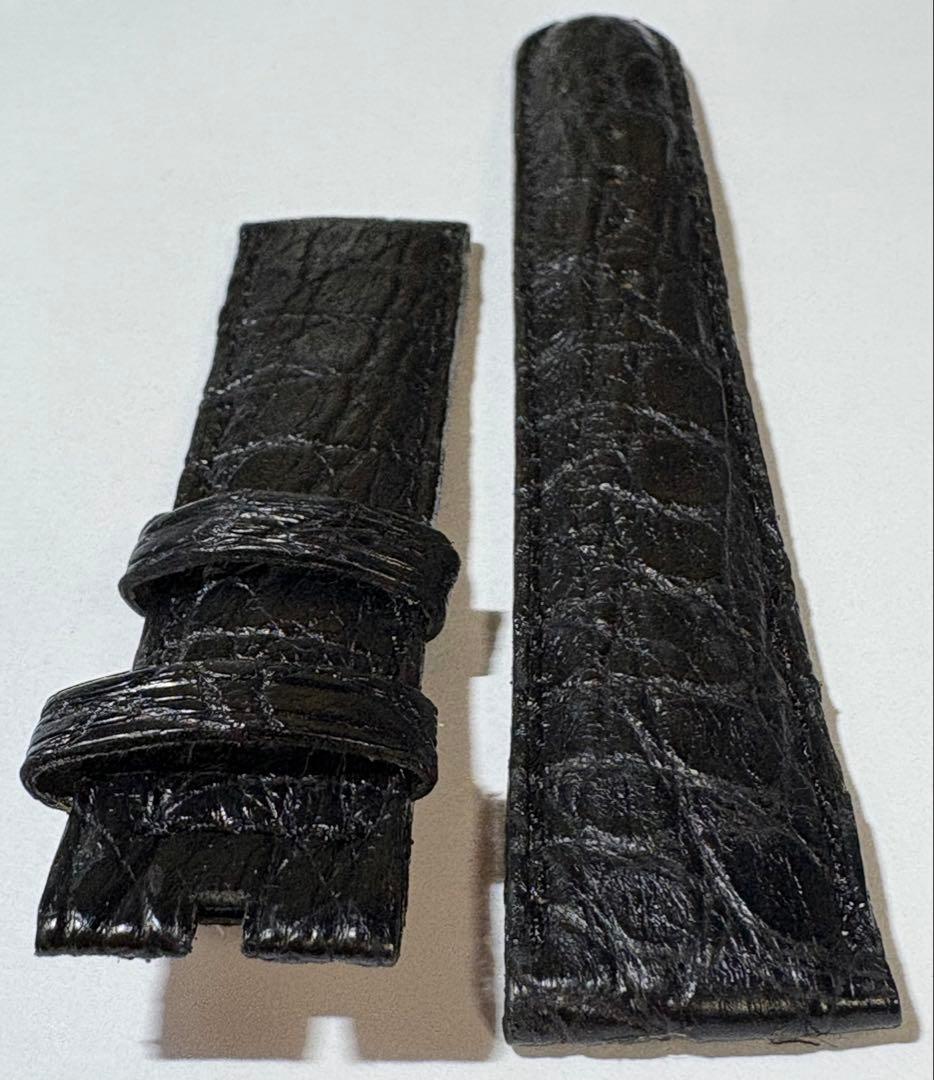 【18mm/未使用】ユニバーサル ジュネーブ クロコダイルレザー 黒