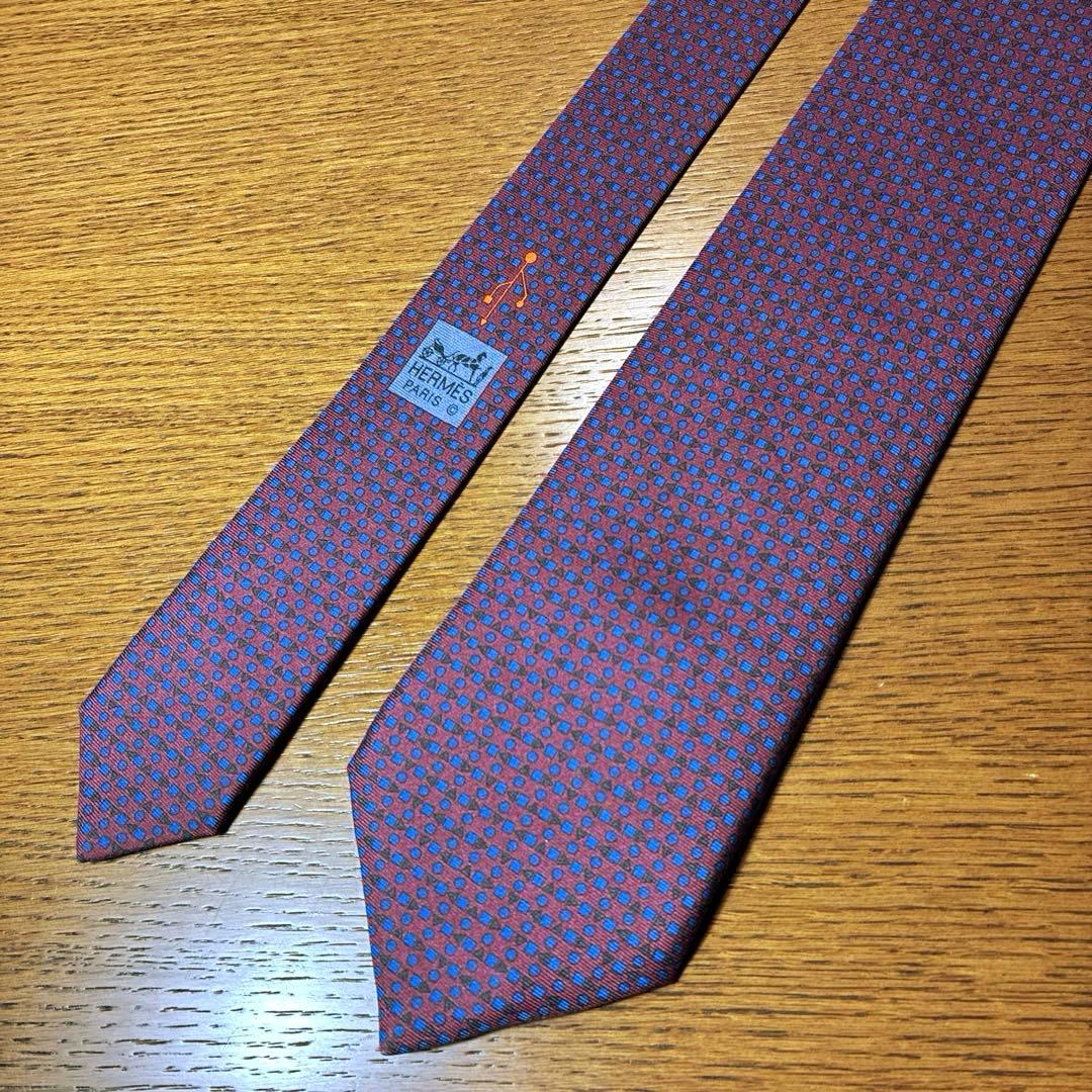 【美品】HERMÉS-PARIS エルメス ネクタイ