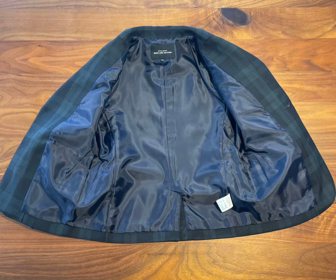 green label relaxing スーツ チェック柄