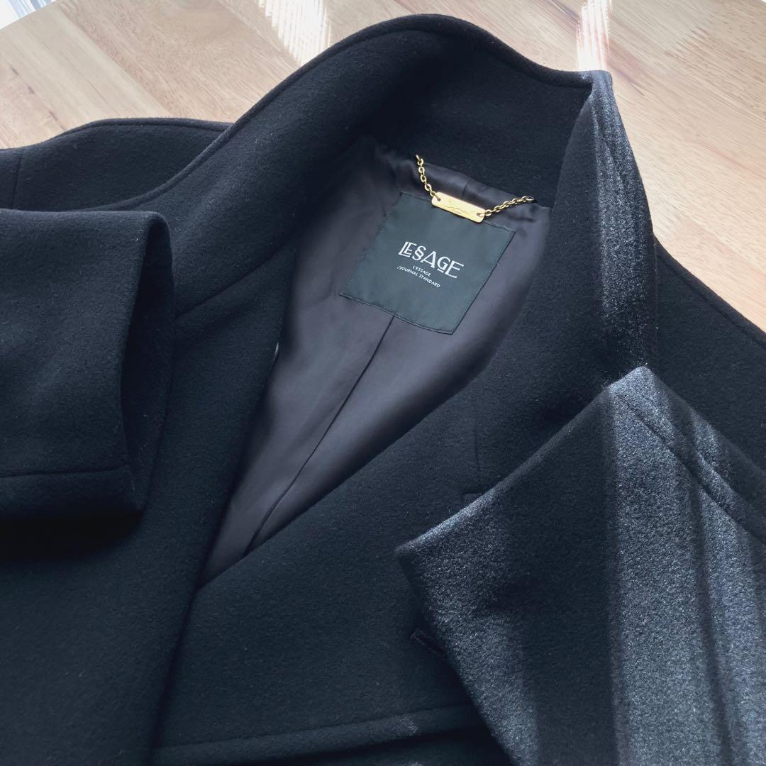 【2023AW】L'ESSAGE MANTECOトップビーバースタンドコート 黒