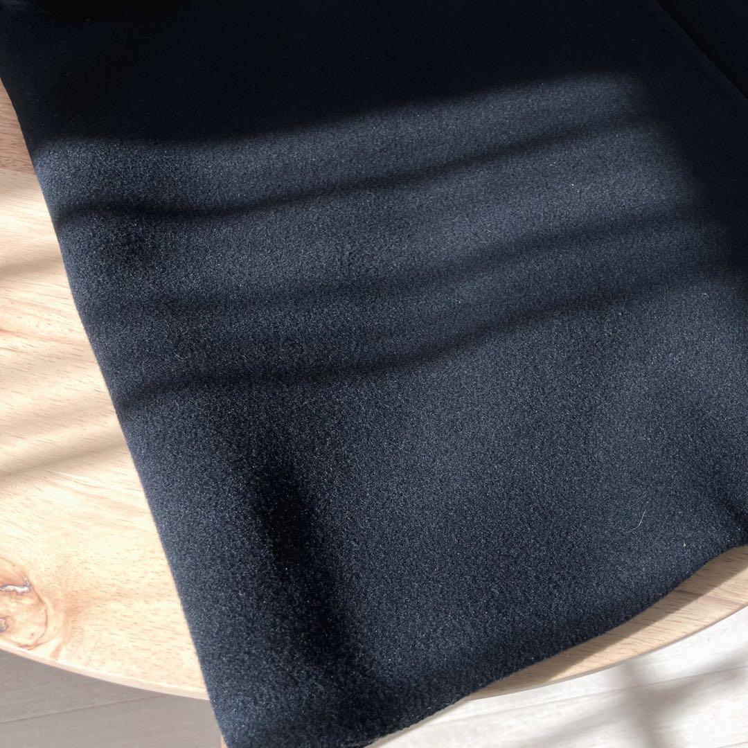 【2023AW】L'ESSAGE MANTECOトップビーバースタンドコート 黒