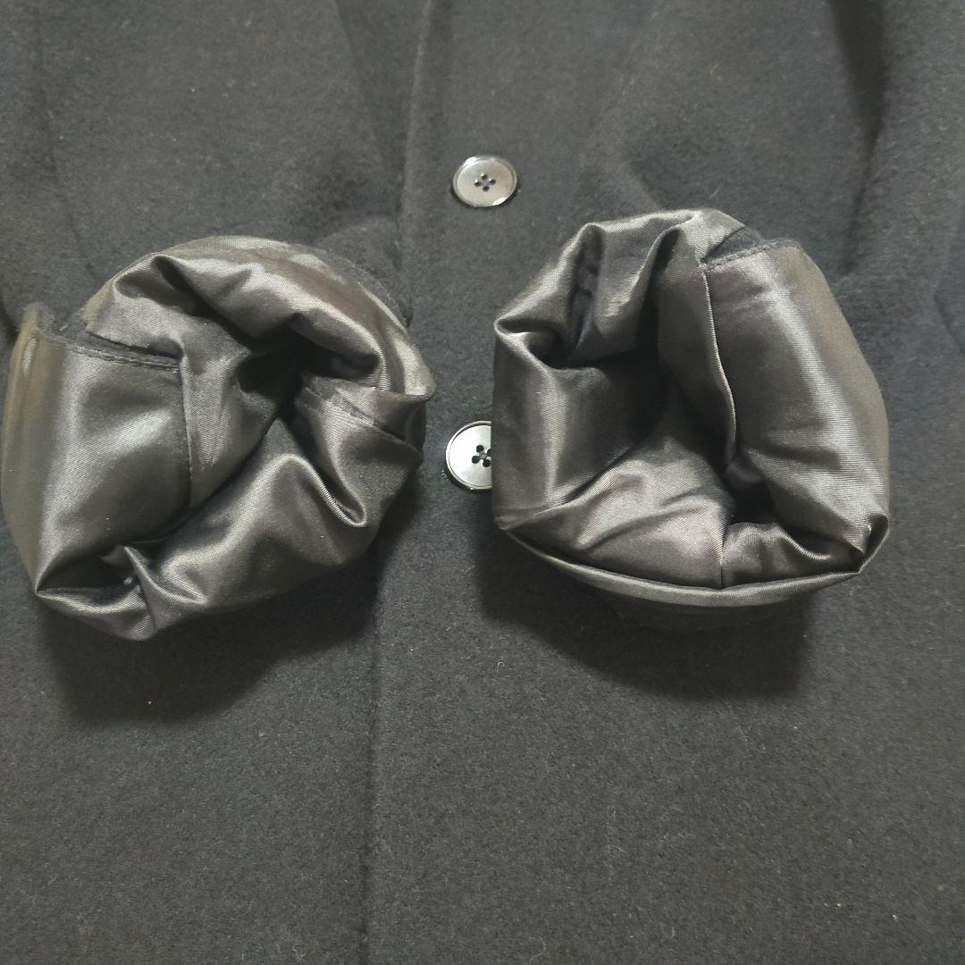 【紳士の装い】エディフィス EDIFICE・チェスターコート・ブラック・M