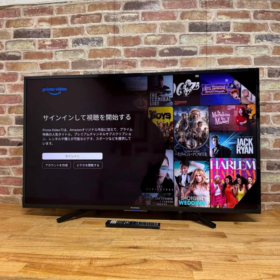 FUNAI 55V型 4K液晶テレビ HDD内蔵 FL-55U5030 アプリ○