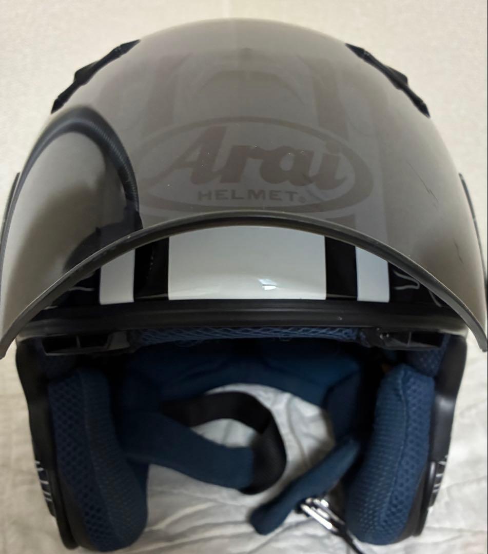 ひ*ち様 Arai ジェットヘルメット ブラック・ホワイト