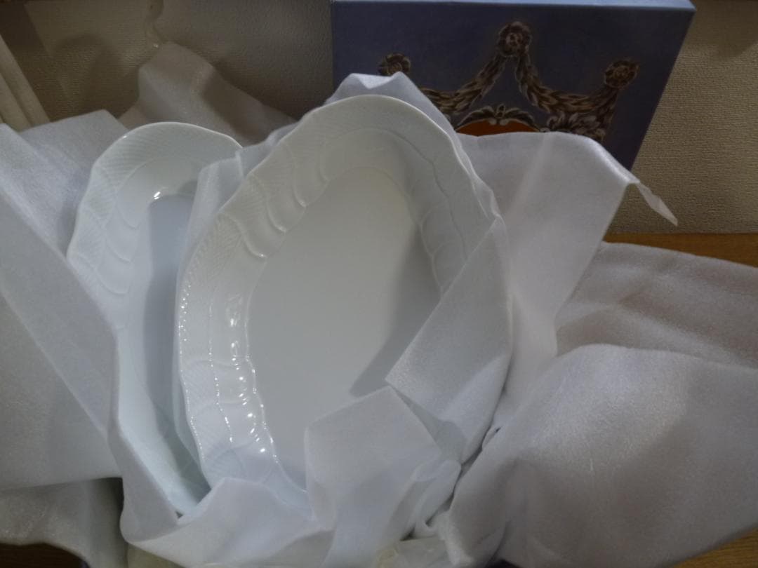 【未使用】リチャードジノリ ベッキオホワイト 菱形プレート、4枚