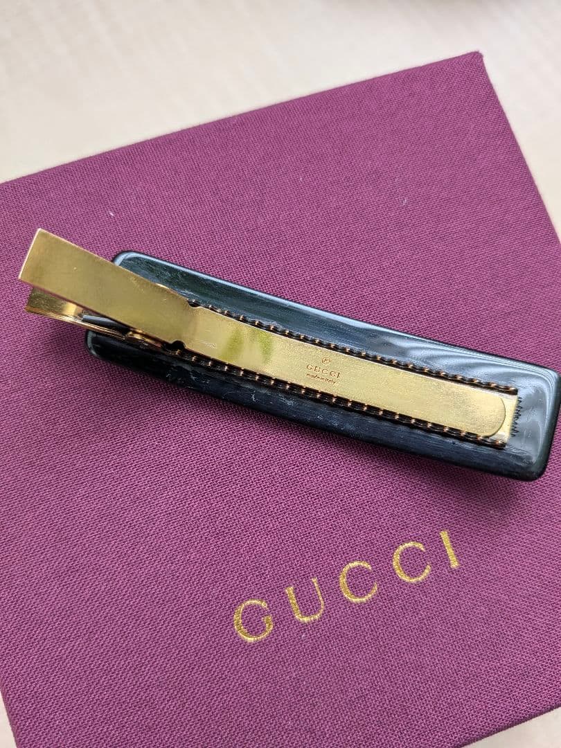 グッチGUCCI クリスタルインターロッキングGヘアクリップ