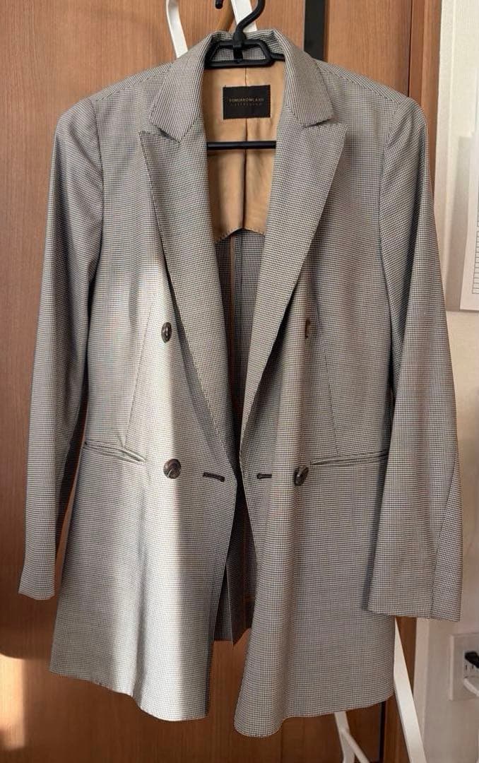 TOMORROWLAND チェック柄 テーラードジャケット　36