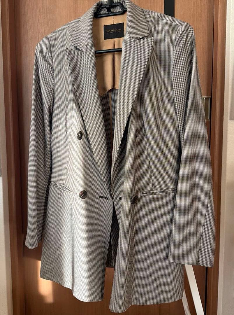TOMORROWLAND チェック柄 テーラードジャケット　36