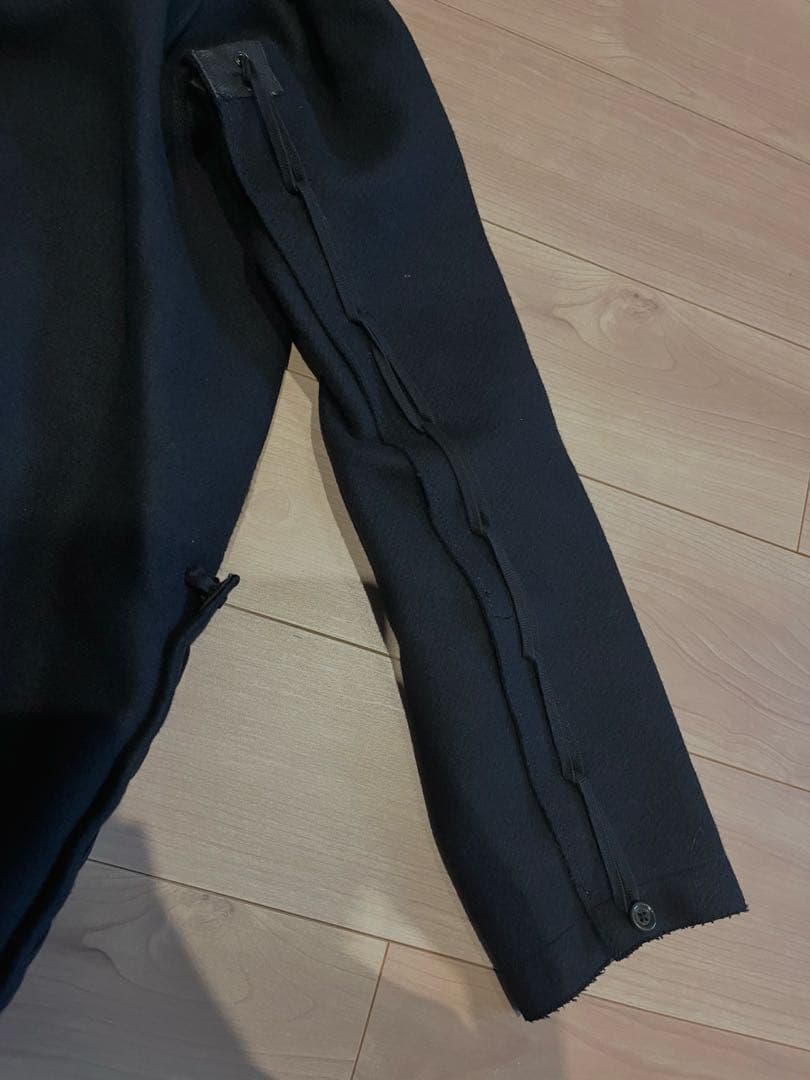 Jipijapa ヒピハパ ダッフルコート 編み込みデザイン 黒 3