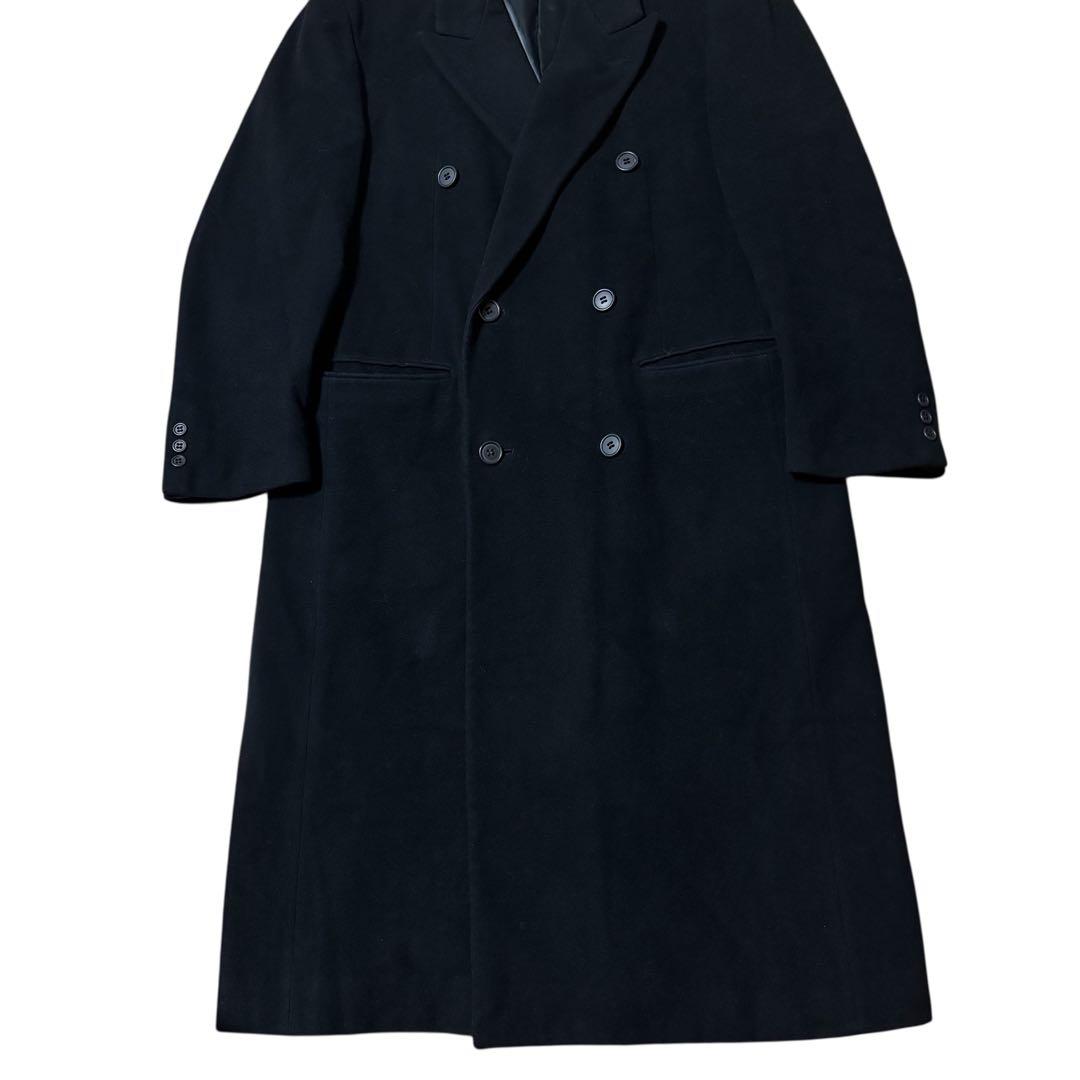 vintage cashmere double chester coat 黒