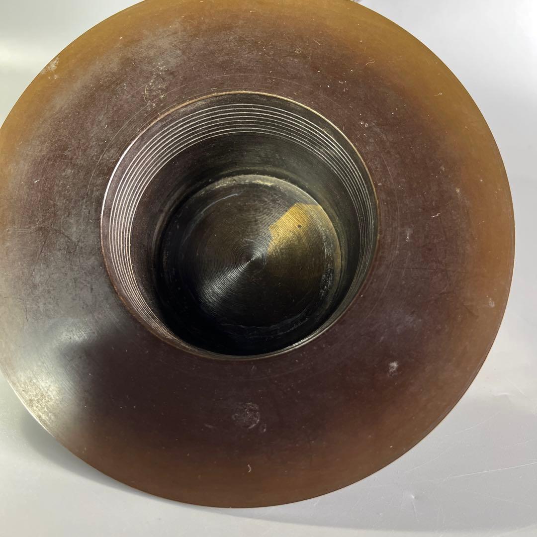 池坊　紫雲　花器　銅器　生花