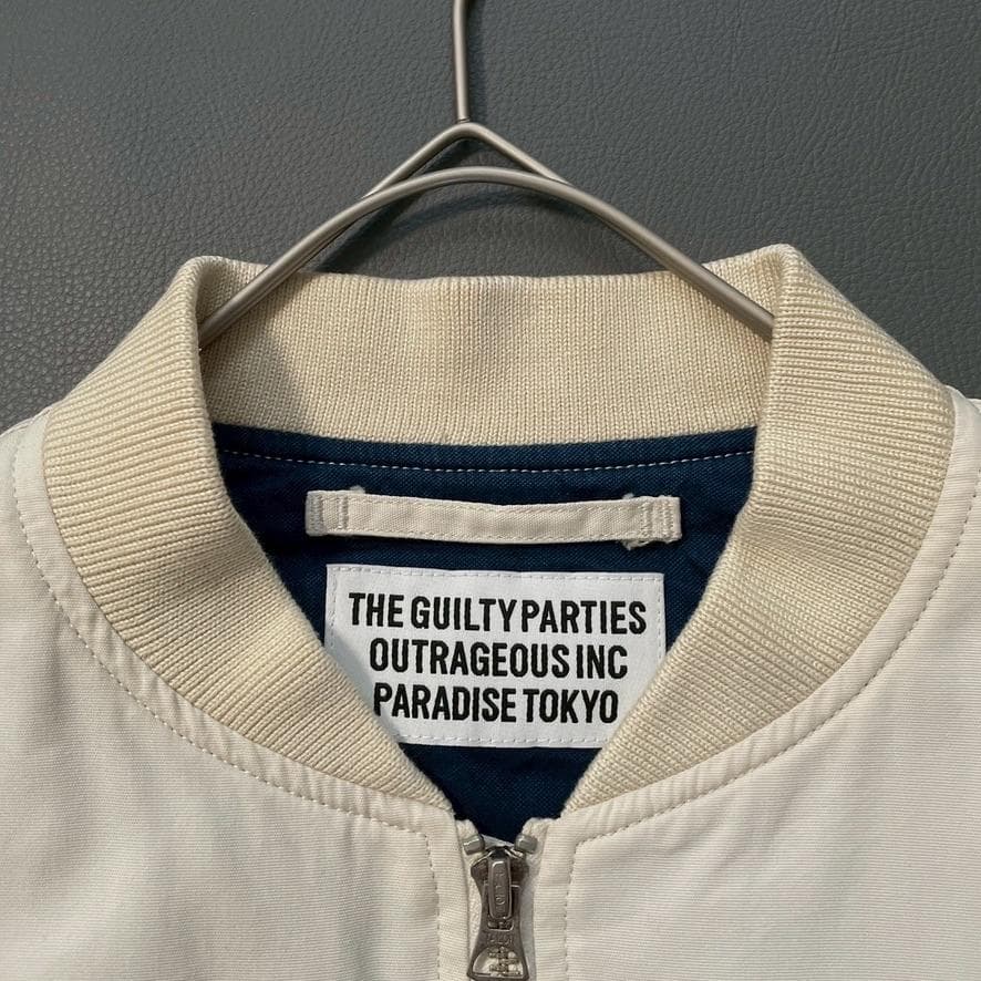 【希少】ワコマリア “FUNK” MA-1 ブルゾン 日本製 Mサイズ 白