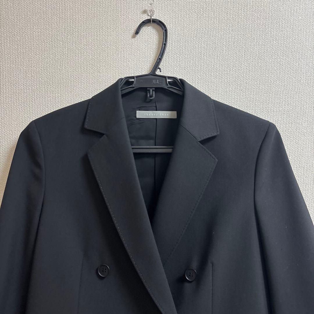 セオリーリュクス　美品　ジャケット　ボタン　ブラック　黒　38号　テーラード