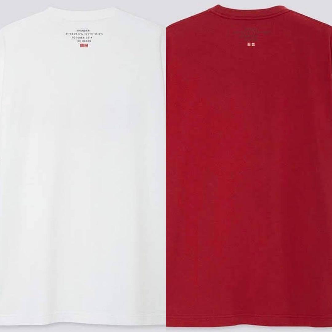 UNIQLO REGOR Tシャツ 赤 白 2色各1枚のセット Mサイズ 新品