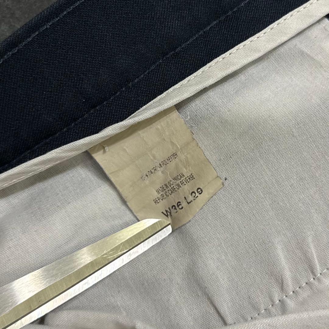 90s Levi’s 【アクションスラックス　ネイビー　無地　ワイドスラックス】