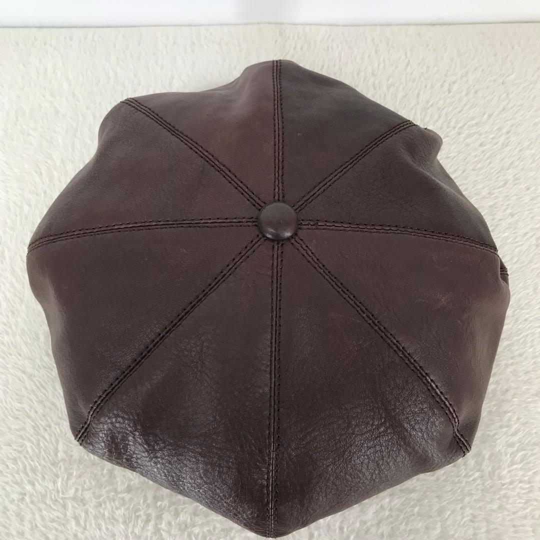 BRUNEL&CO.HATMAKERS　キャスケット　40　ブラウン　牛革