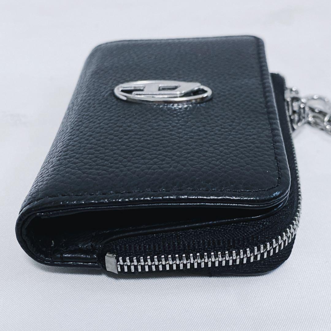 DIESEL ディーゼル　4連キーケース　ケース　Dロゴ　レザー　シボ革