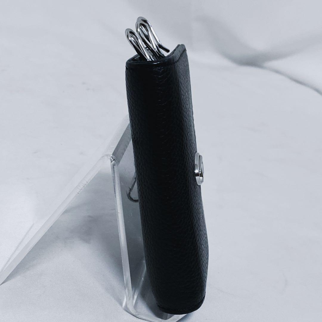 DIESEL ディーゼル　4連キーケース　ケース　Dロゴ　レザー　シボ革