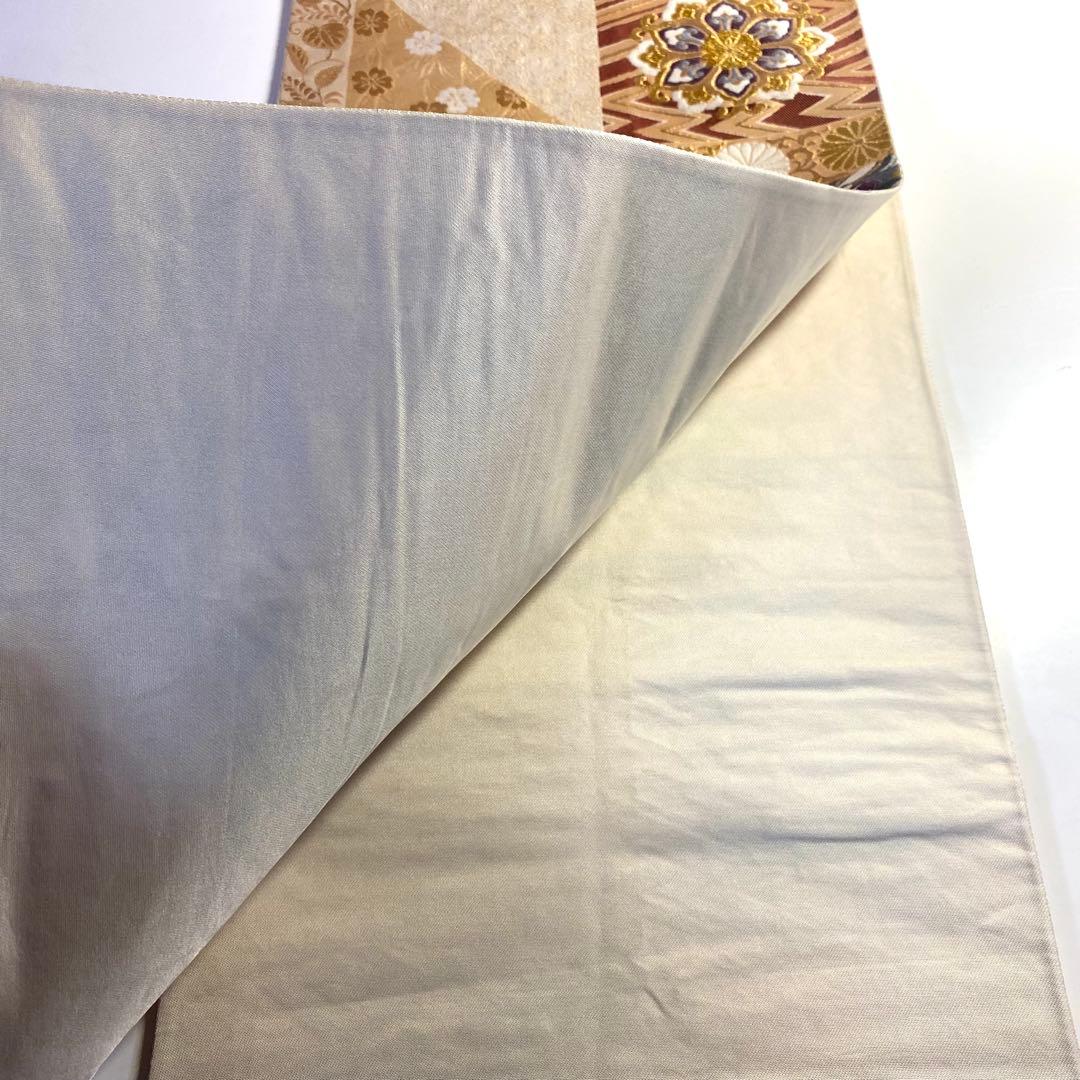 5k515 袋帯　絹　西陣織　聚楽　唐織　正倉院文様　華文　花柄　和装　着物