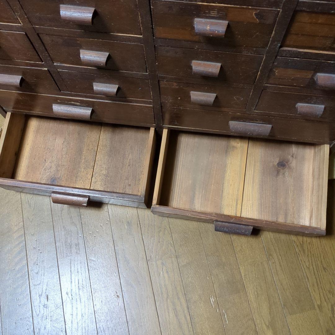 木製引き出し式収納 36個