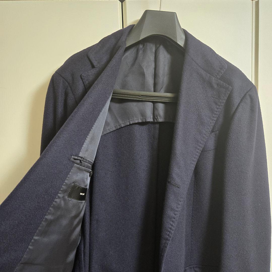 リングジャケット カシミヤ100% チェスターコート 50 ピアチェンツァ生地