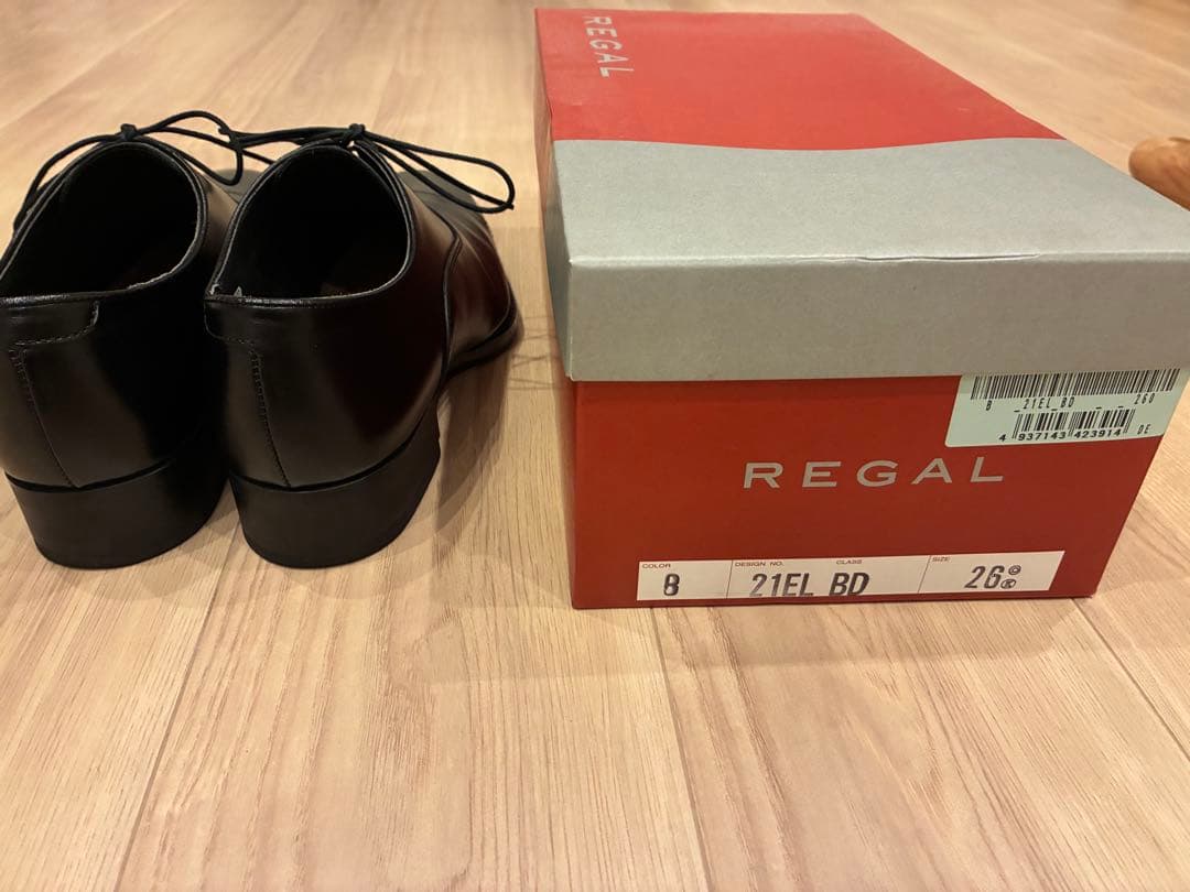 REGAL ブラックレザードレスシューズ 26センチ
