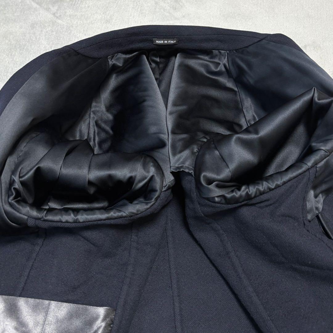 カシミヤ✨ジョルジオアルマーニ チェスターコート XL位 ネイビー ロング