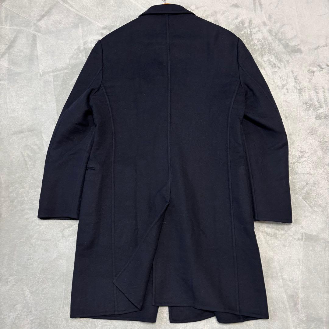 カシミヤ✨ジョルジオアルマーニ チェスターコート XL位 ネイビー ロング