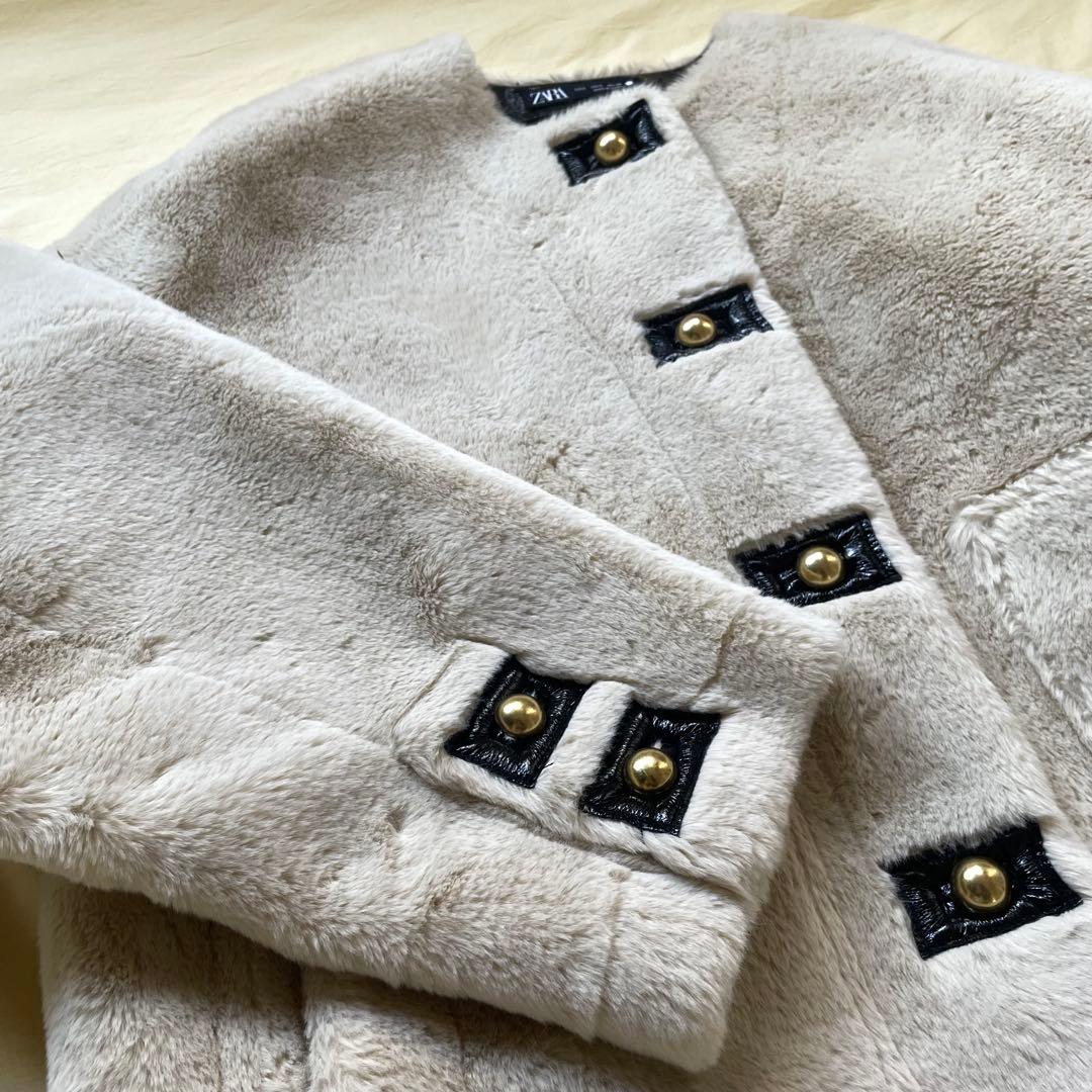 値下‼︎【美品】ZARA ベージュ ボア ジャケット