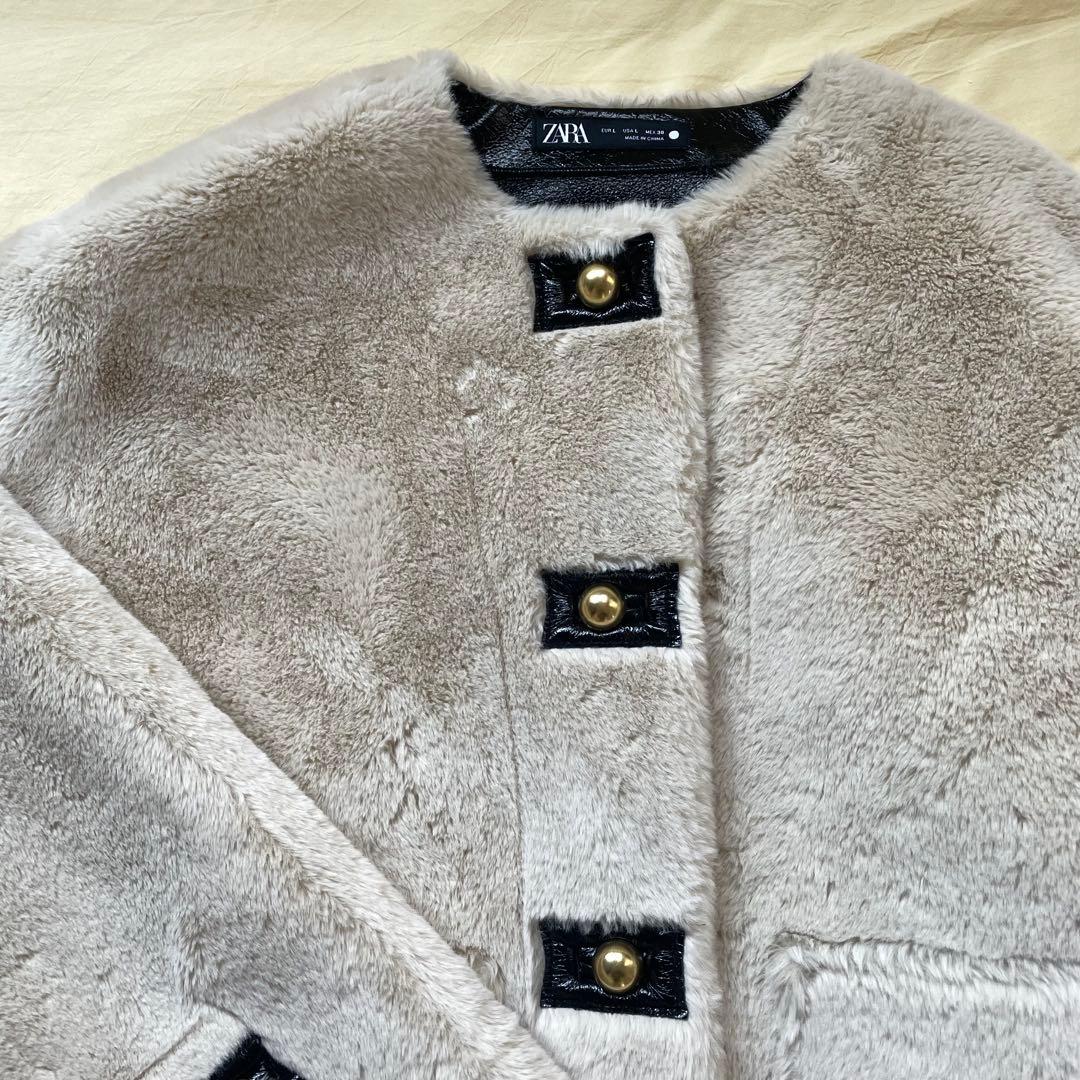 値下‼︎【美品】ZARA ベージュ ボア ジャケット