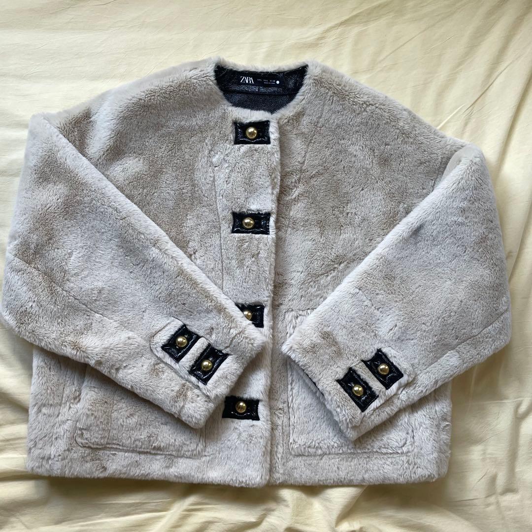 値下‼︎【美品】ZARA ベージュ ボア ジャケット