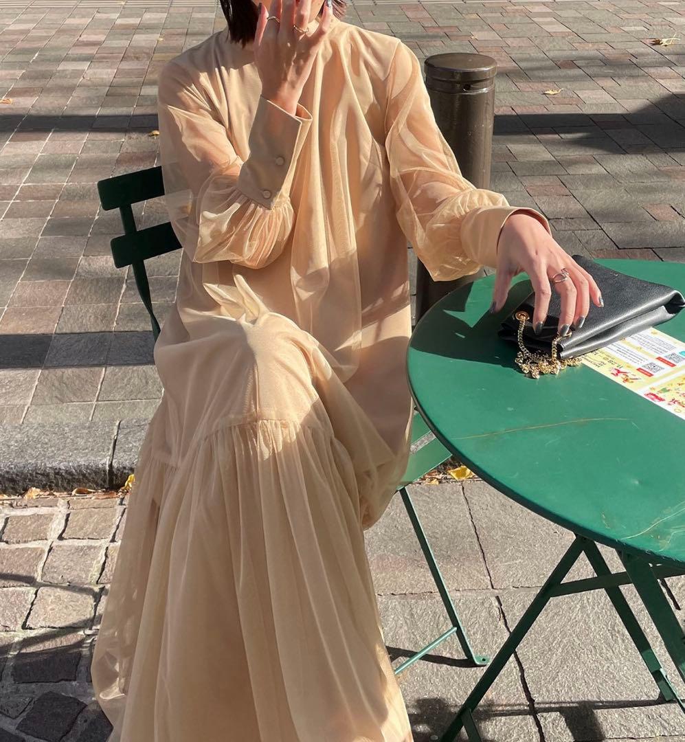 CAPRICIEUX LEMAGE チュールハイネックワンピース　PSサイズ