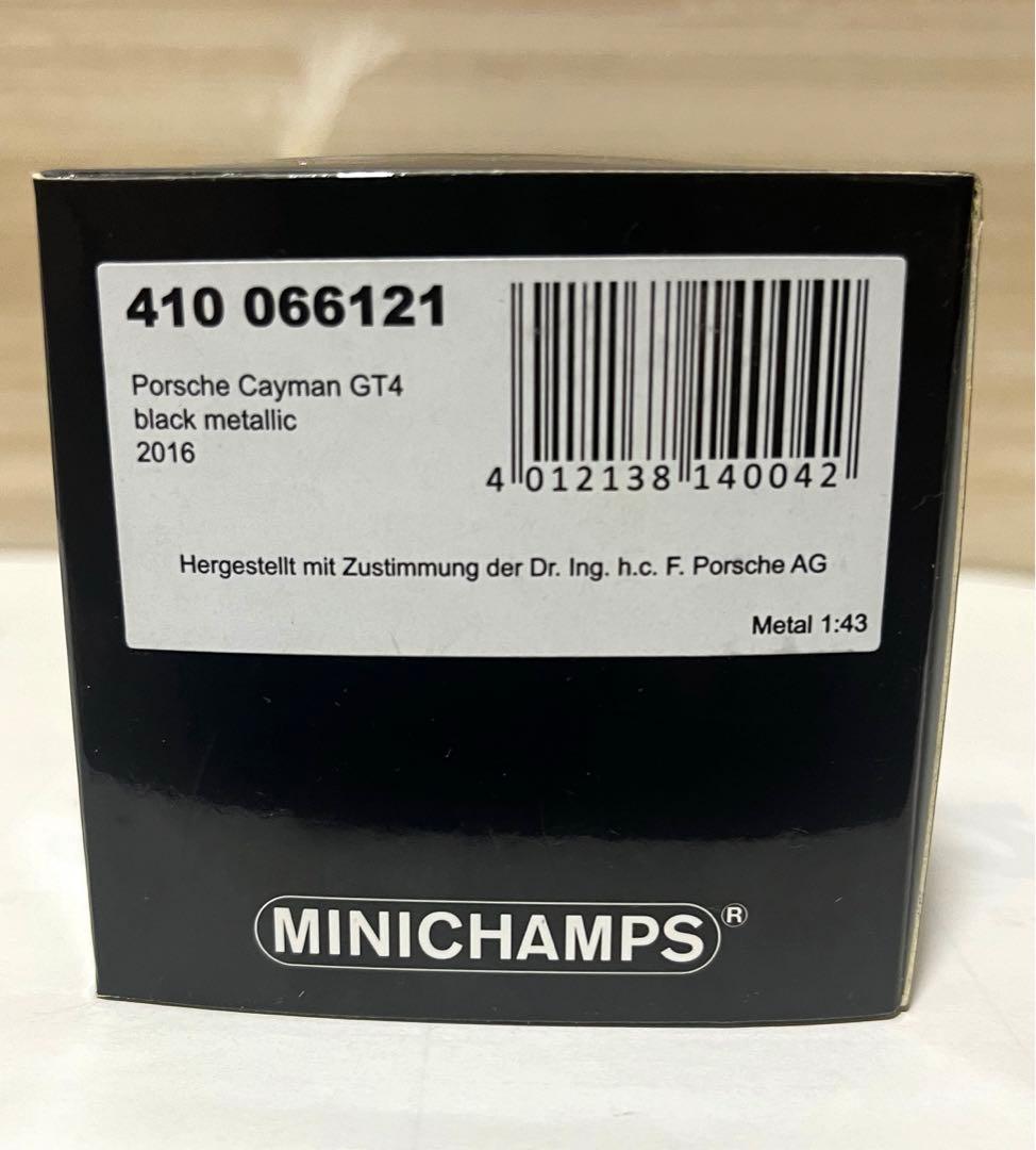 PMA 1/43 ポルシェ ケイマン GT4 2016 ブラック メタリック