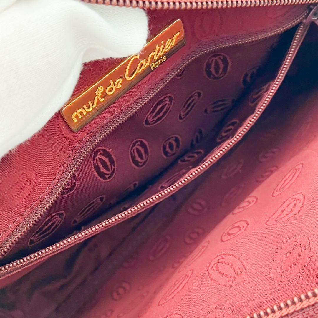 Cartier カルティエ マストライン レザーショルダーバッグ ゴールド金具