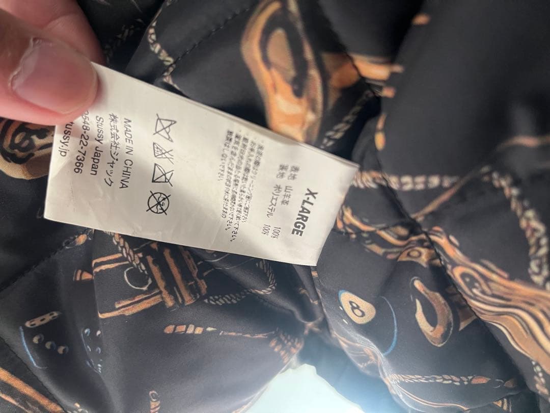 Stussy ブラック レザー ジャケット L