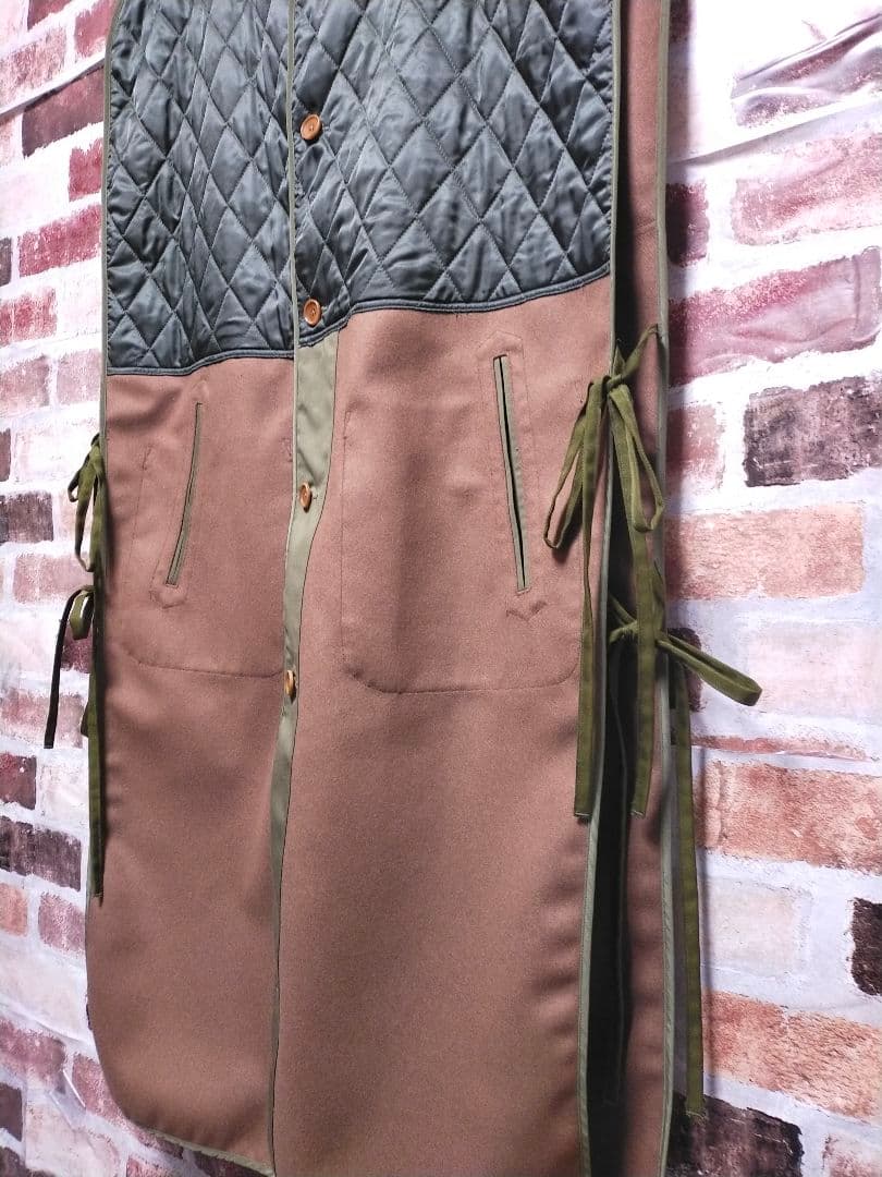 極美品 HAVERSACK ウール カシミヤ 切替 キルティング ロング ベスト