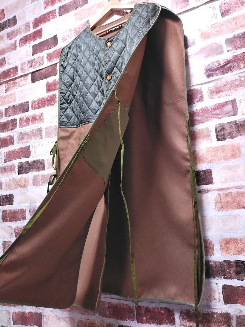 極美品 HAVERSACK ウール カシミヤ 切替 キルティング ロング ベスト